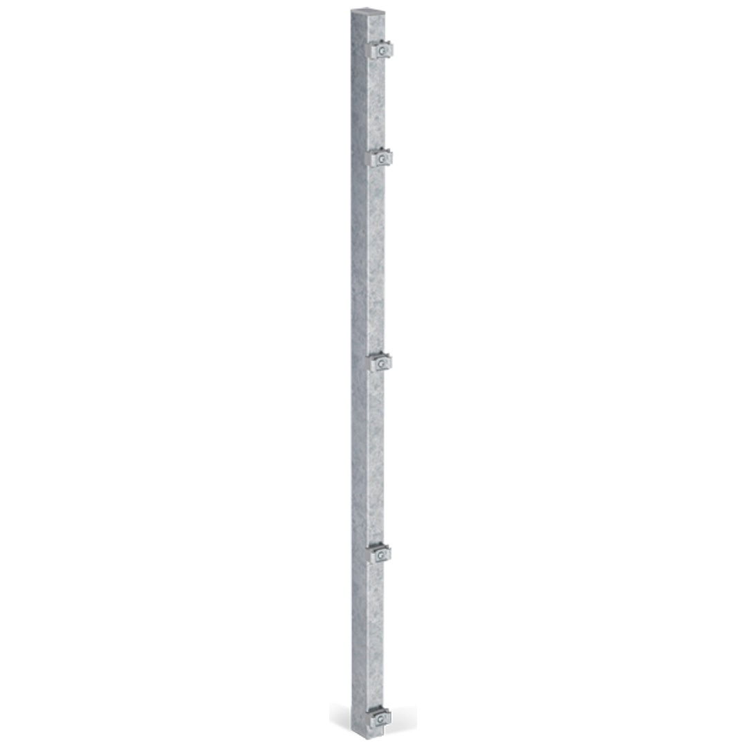 ALBERTS Zaunpfosten, inkl.Klemmlasche, verkürzt, Bohrab:400mm, feuerv60x40/1475mm, Zub.im Pf.