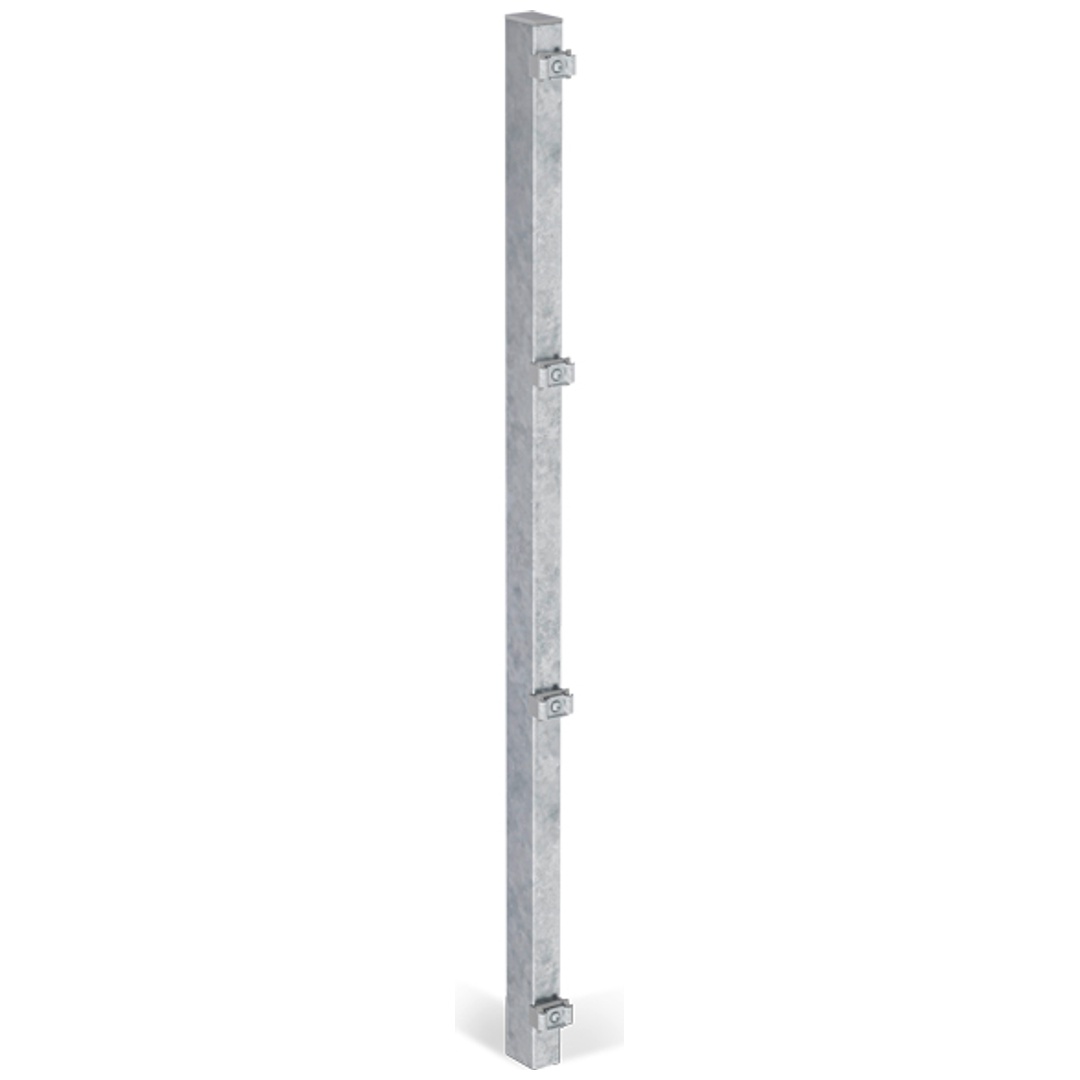 ALBERTS Zaunpfosten, inkl.Klemmlasche, verkürzt, Bohrab:400mm, feuerv60x40/1275mm, Zub.im Pf.