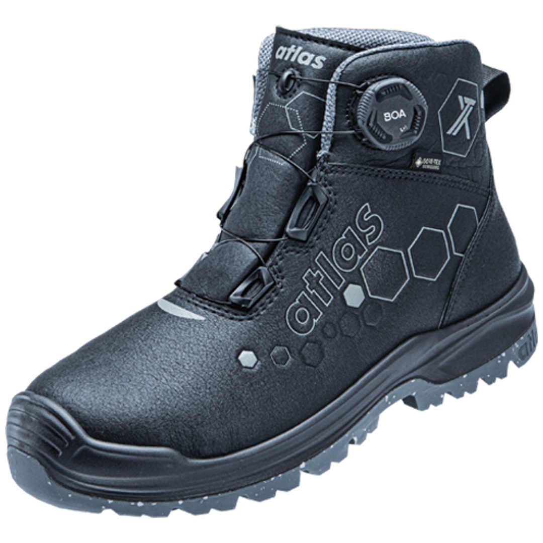 Atlas Sicherheitsstiefel XT 550 BOA GTX S3 W10 Gr. 42 black/anthrazit