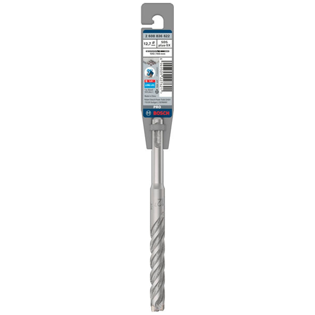Bosch PRO Hammerbohrer SDS-plus-5X, 12,7 x 100 x 160 mm, (1 Stk.)