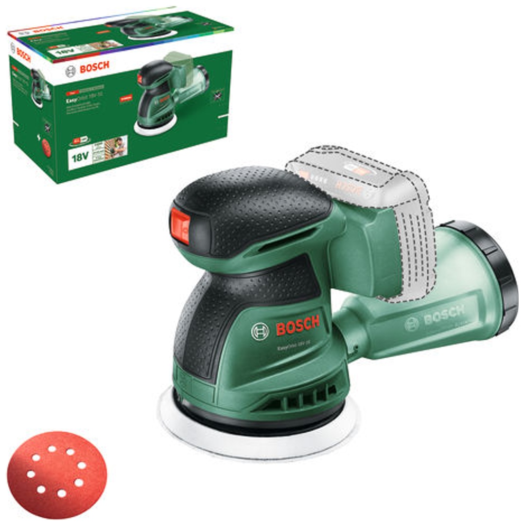 Bosch Akku-Exzenterschleifer EasyOrbit 18V-10, incl. Zubehör, Karton