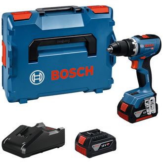 Bosch Akku-Bohrschrauber GSR 18V-65, incl. 2x Akku GBA 5 Ah, Schnellladegerät, L-BOXX