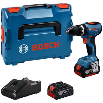 Bosch Akku-Schlagbohrschauber GSB 18V-65, incl. 2x Akku GBA 5 Ah, Schnellladegerät, L-BOXX