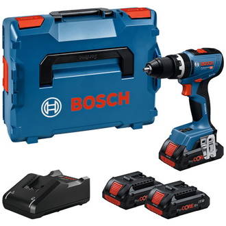 Bosch Akku-Schlagbohrschauber GSB 18V-65, incl. 2x Akku ProCORE 4 Ah, Schnellladegerät, L-BOXX