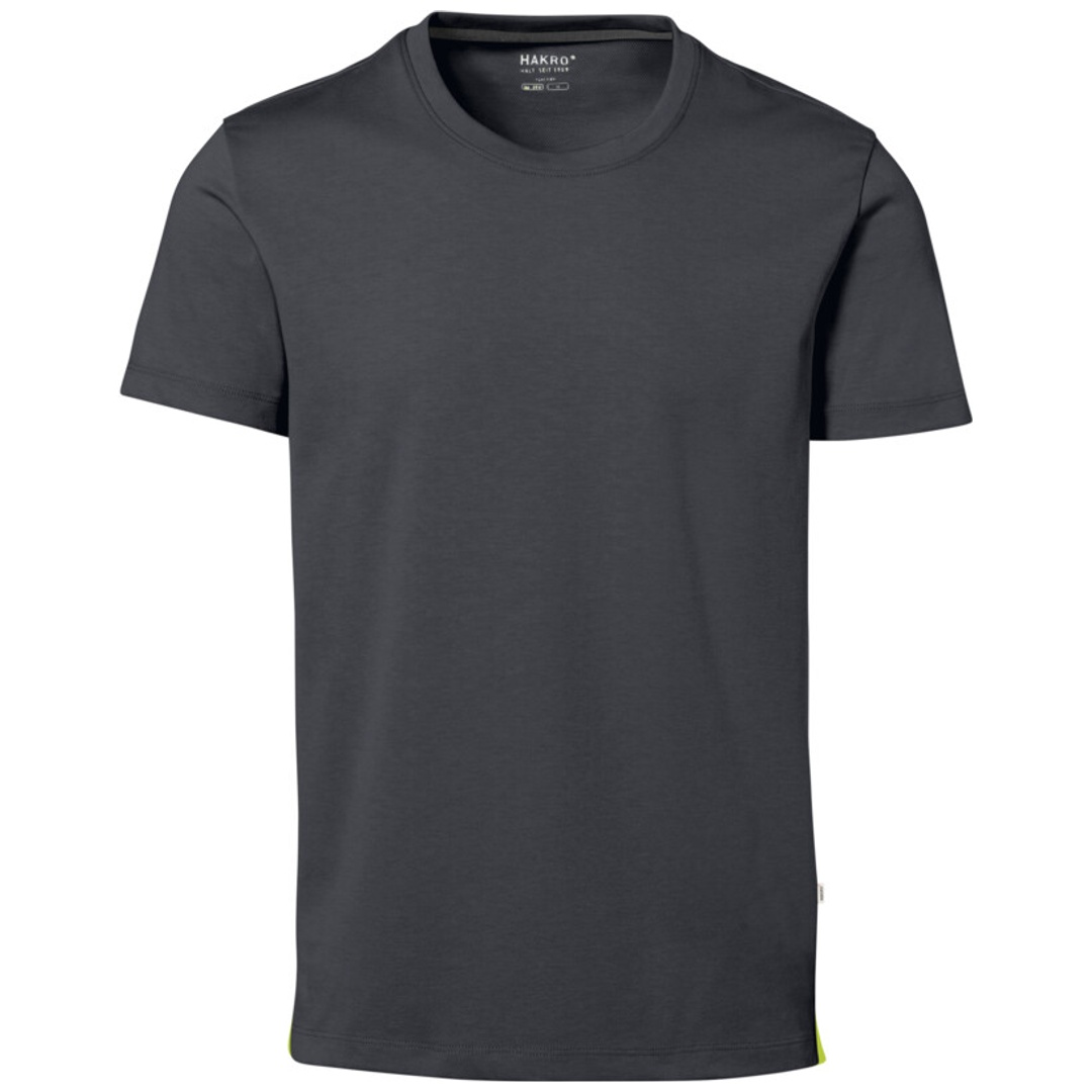 HAKRO Cotton Tec T-Shirt Herren #269 Gr. M karbongrau