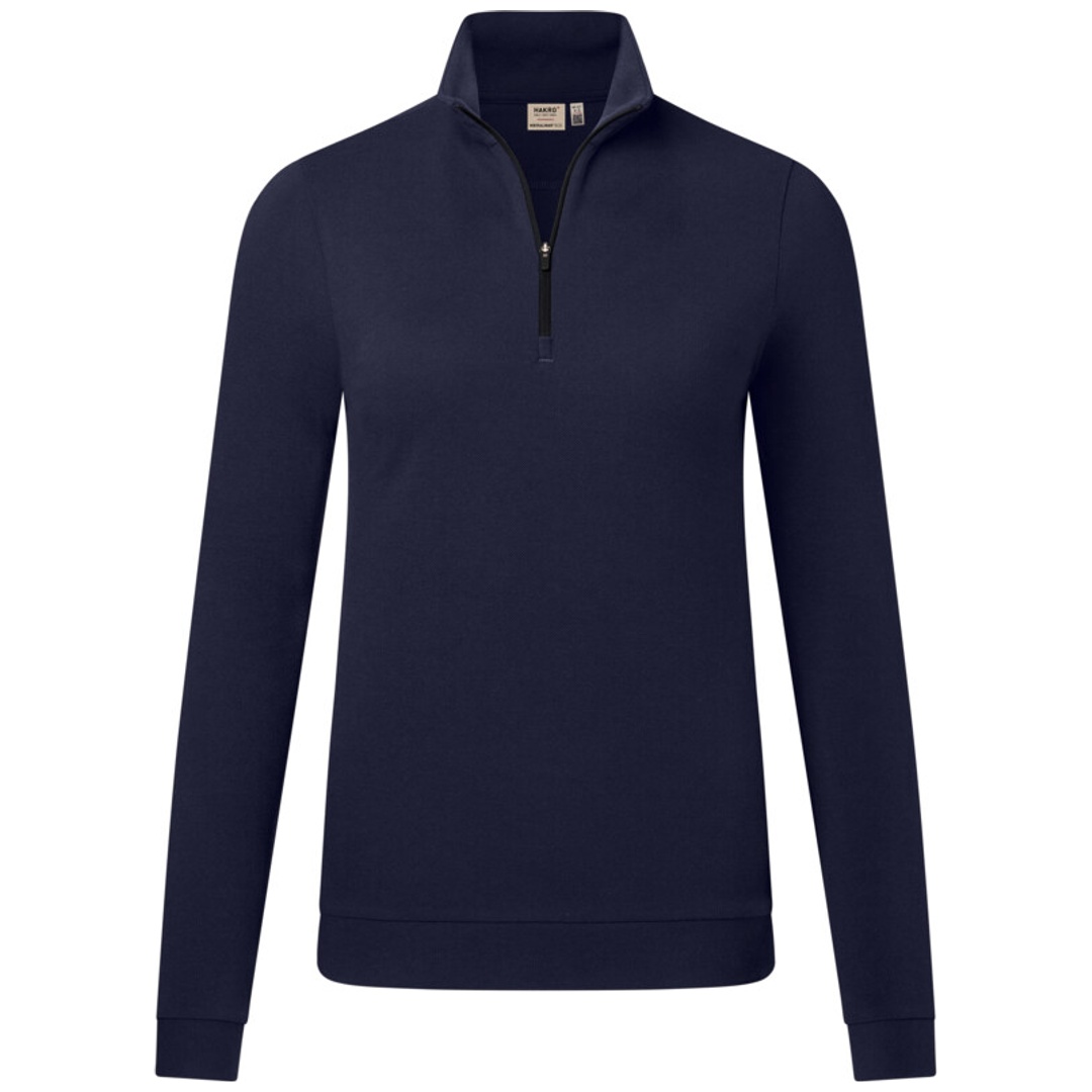 HAKRO Zip-Longsleeve Piquè ECO #335 Gr. XS tinte