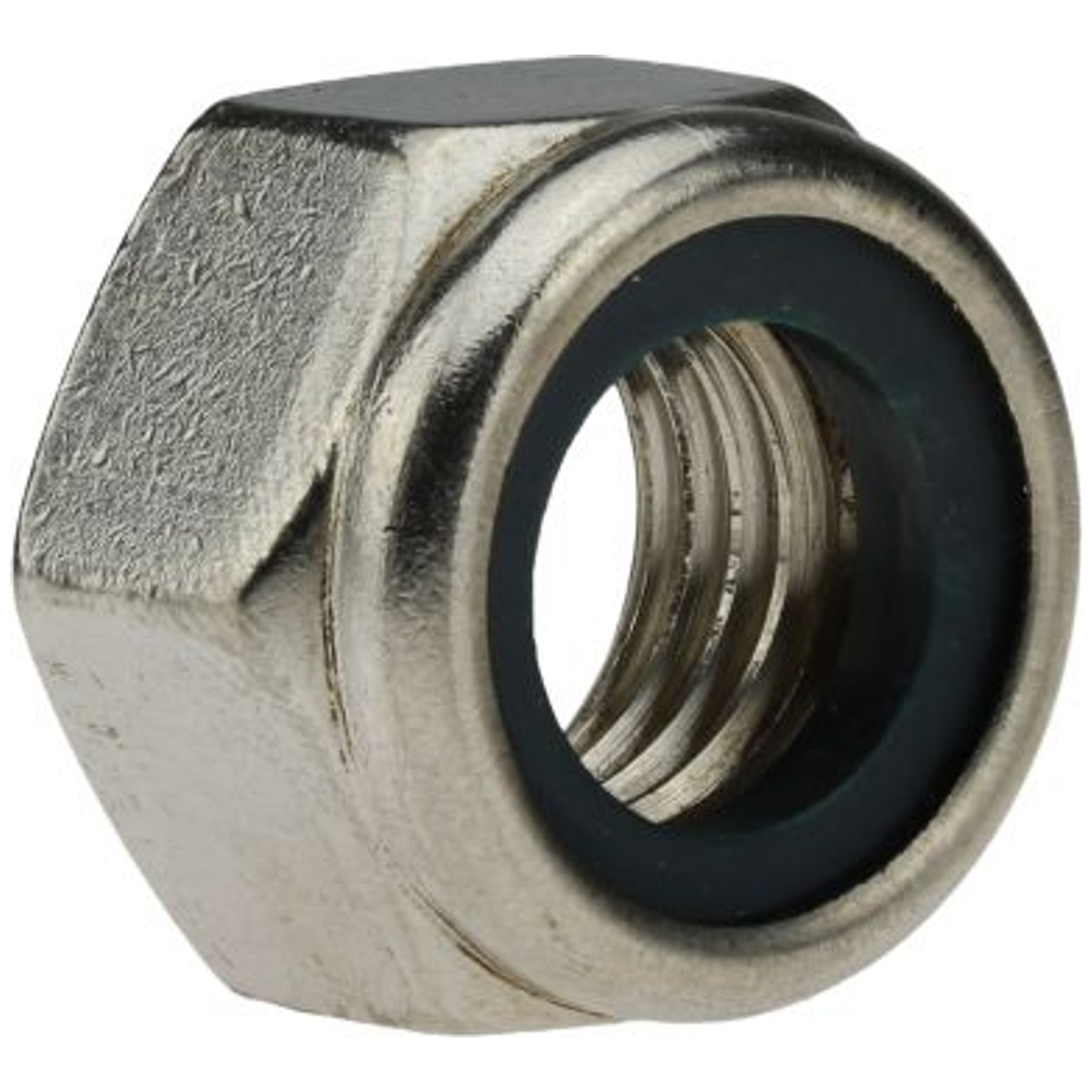 Reidl DIN 985 Sechskantmuttern mit Klemmteil, M 10,  A4 blank, Gleitmo 625, niedrige Form