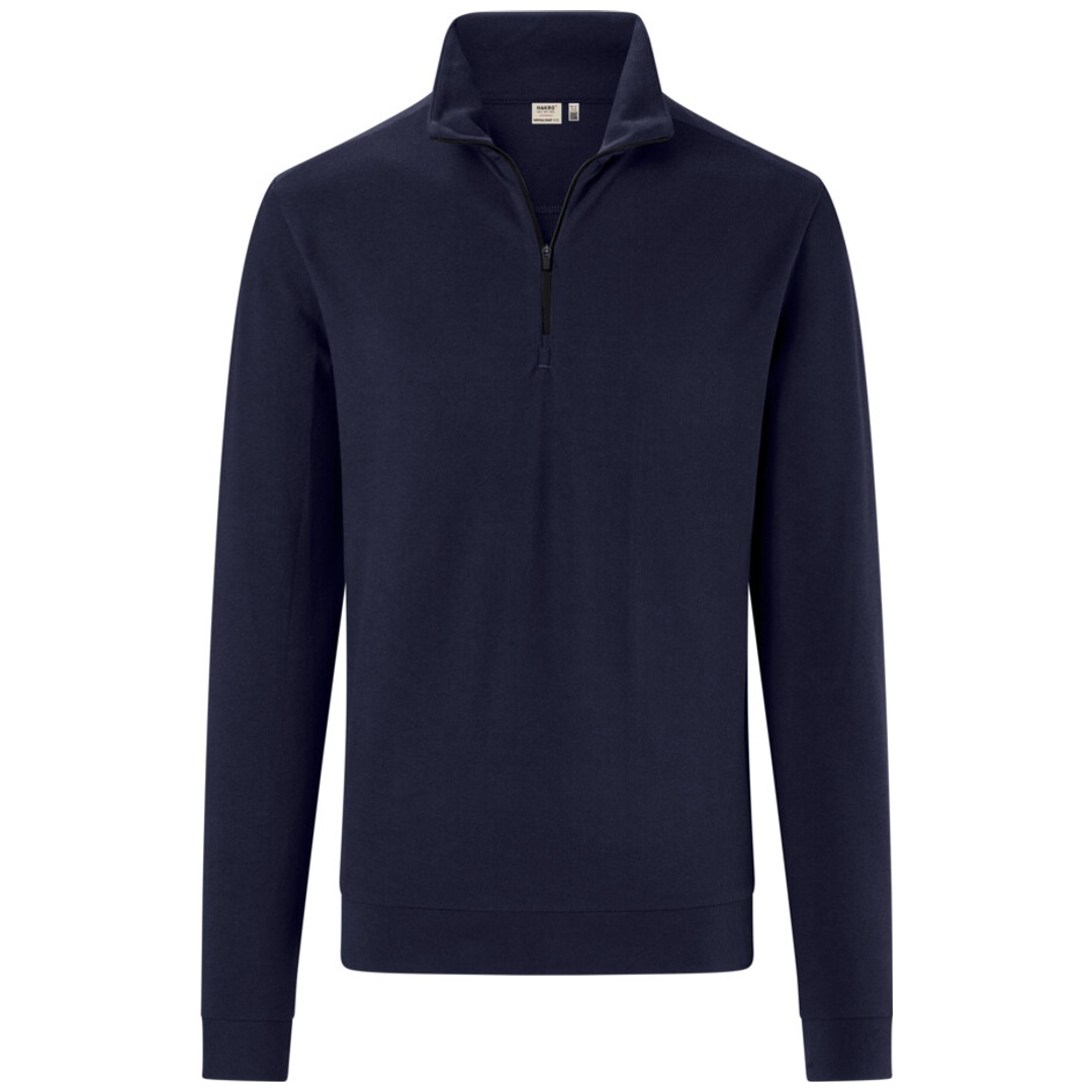 HAKRO Zip-Longsleeve Piquè ECO #535 Gr. L tinte