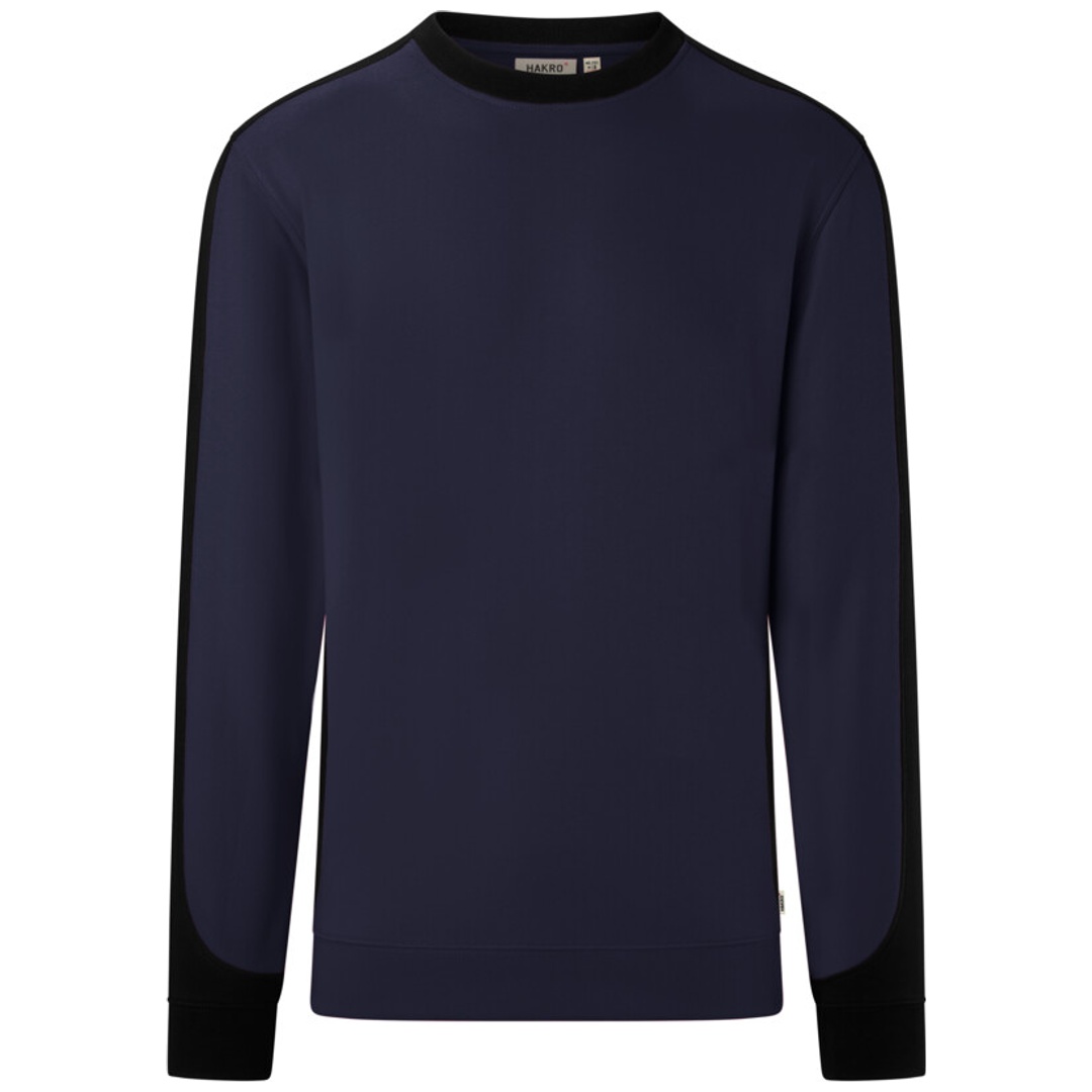 HAKRO Sweatshirt Contrast ECO #549 Gr. S tinte/schwarz