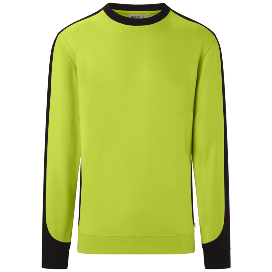 HAKRO Sweatshirt Contrast ECO #549 Gr. 5XL kiwi/schwarz