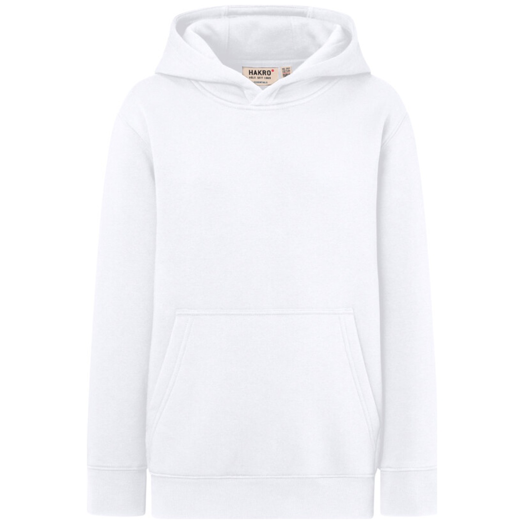 HAKRO Kinder Kapuzen-Sweatshirt #562 Gr. 110/116 weiß
