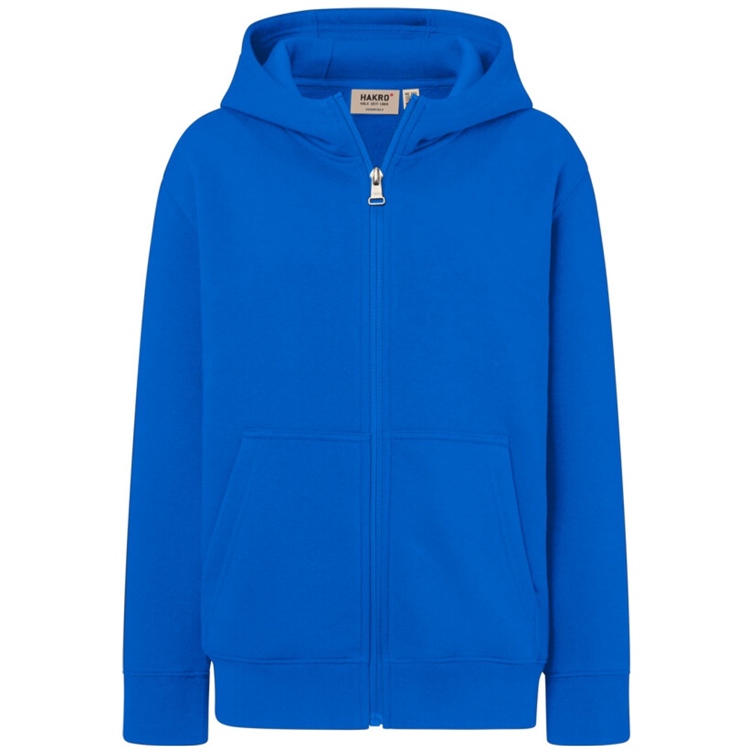 HAKRO Kinder Kapuzen-Sweatjacke #565 Gr. 134/140 royalblau