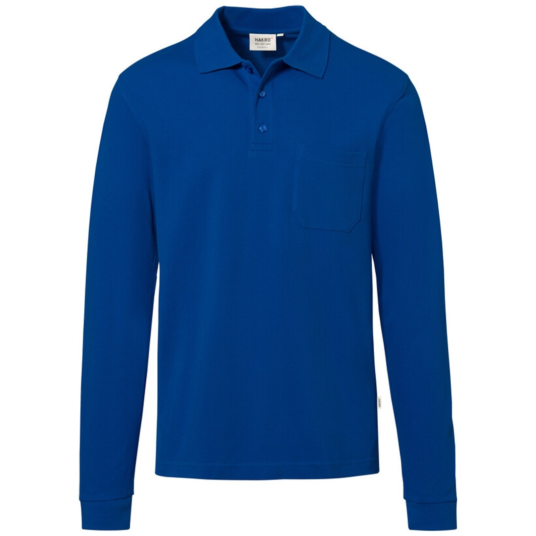 HAKRO Pocket-Longsleeve-Polo ECO #817 Gr. 6XL royalblau