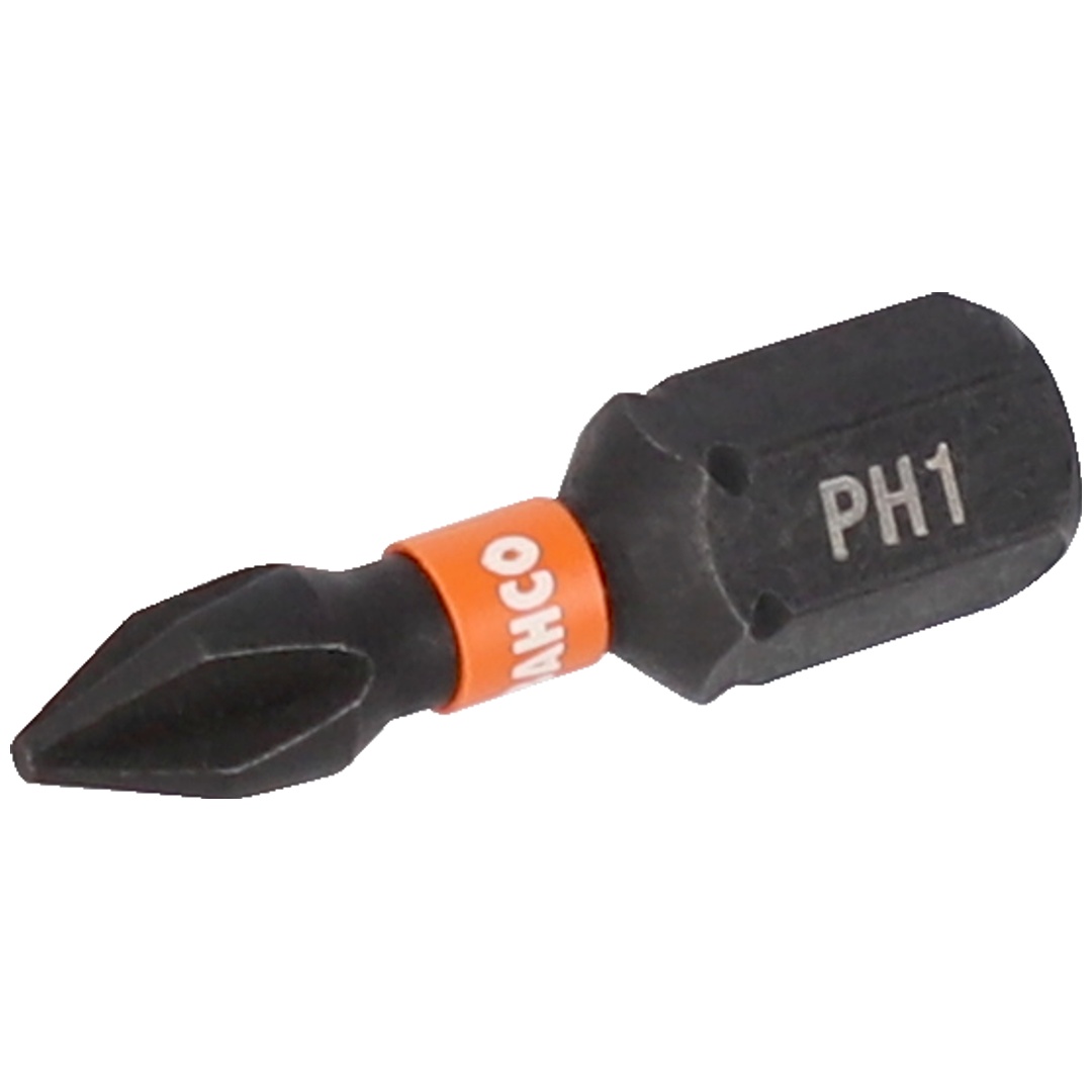 Bahco 1/4 Torsion Bits für Phillips Schrauben PH1 25 mm - 10 Stk. pro Blisterpackung