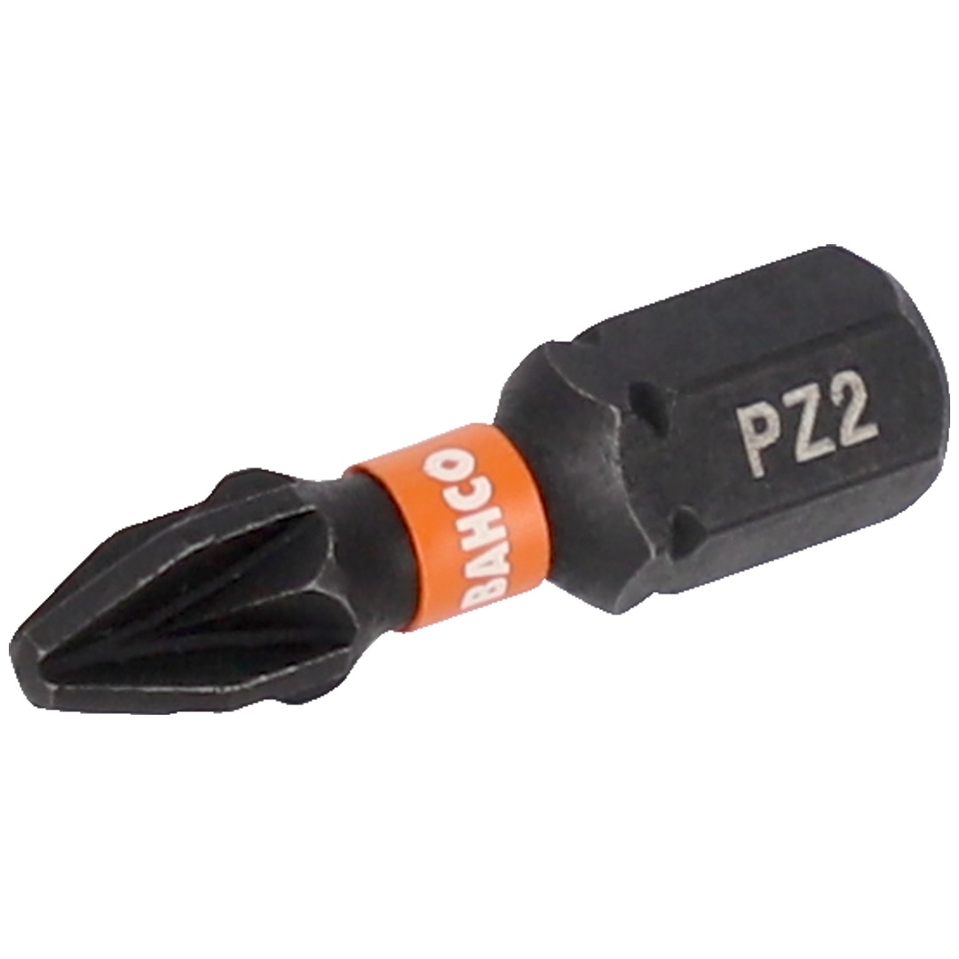 Bahco 1/4 Torsion Bits für Pozidriv Schrauben 25 mm - PZ2 - 10 Stk./Blisterpackung