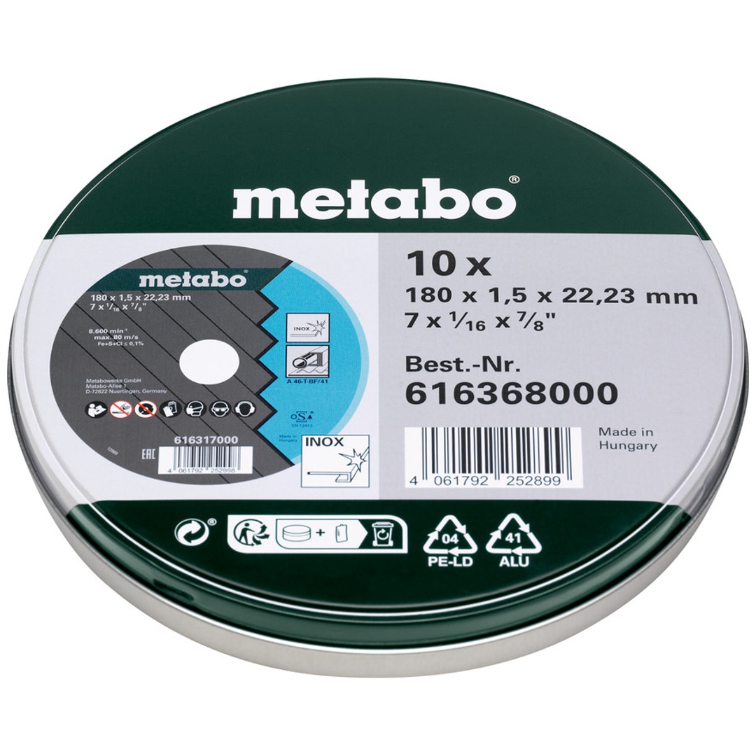 Metabo 10 Trennscheiben - SP 180x1,5x22,23 Inox, TF 41