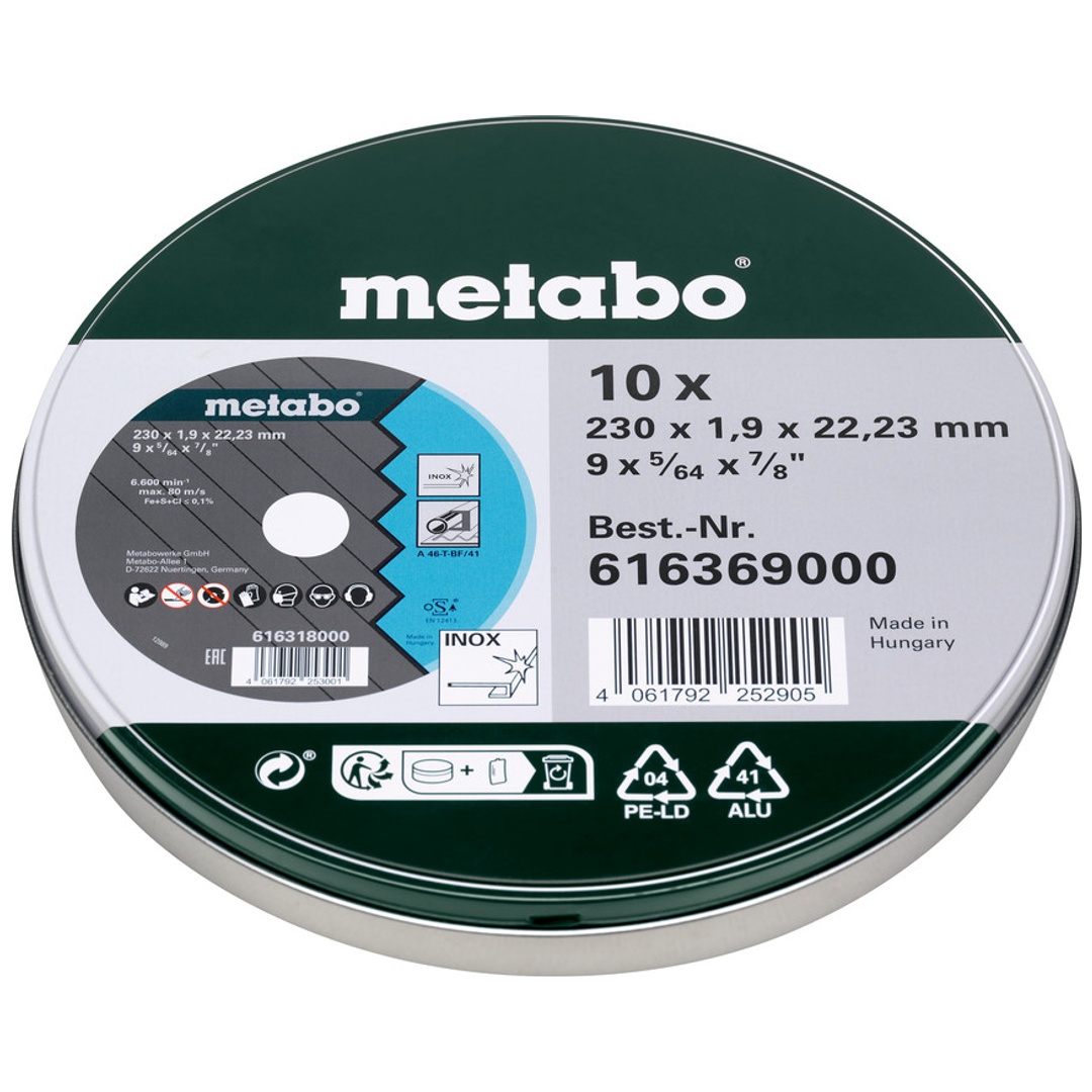 Metabo 10 Trennscheiben - SP 230x1,9x22,23 Inox, TF 41