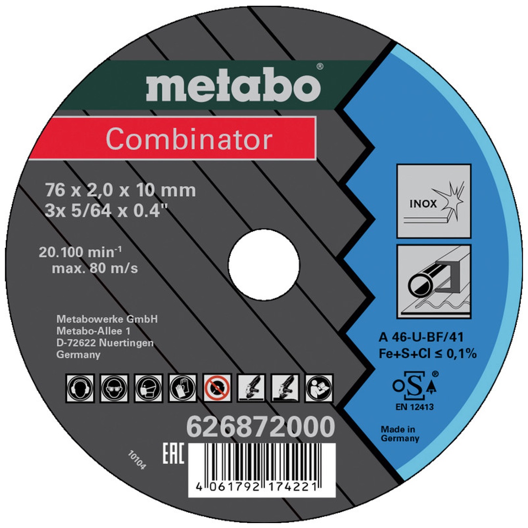 Metabo 3 Combinator 76x2,0x10 mm Inox, TF 41