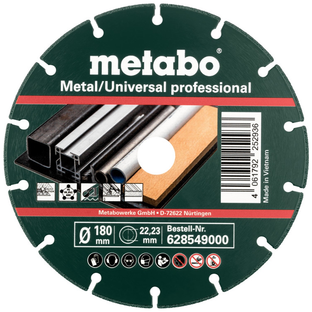 Metabo Diamanttrennscheibe 180x1,6x22,23mm, MUP, Metall/Universal professional