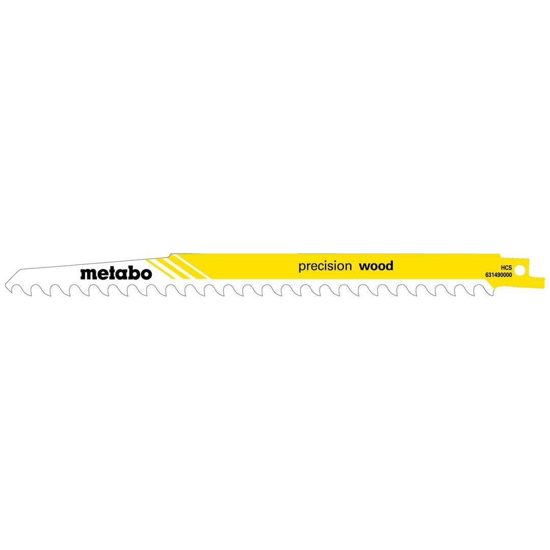 Metabo 5 Säbelsägeblätter precision wood 240 x 1,5 mm, HCS, 8,5 mm/ 3 TPI
