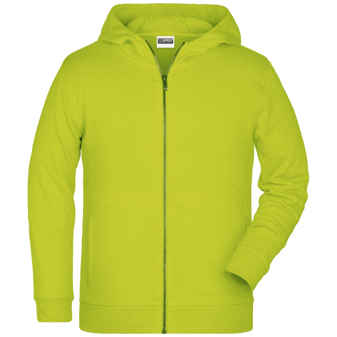 James & Nicholson Kinder-Sweatjacke mit Kapuze 8026K Gr. 2XL acid-yellow