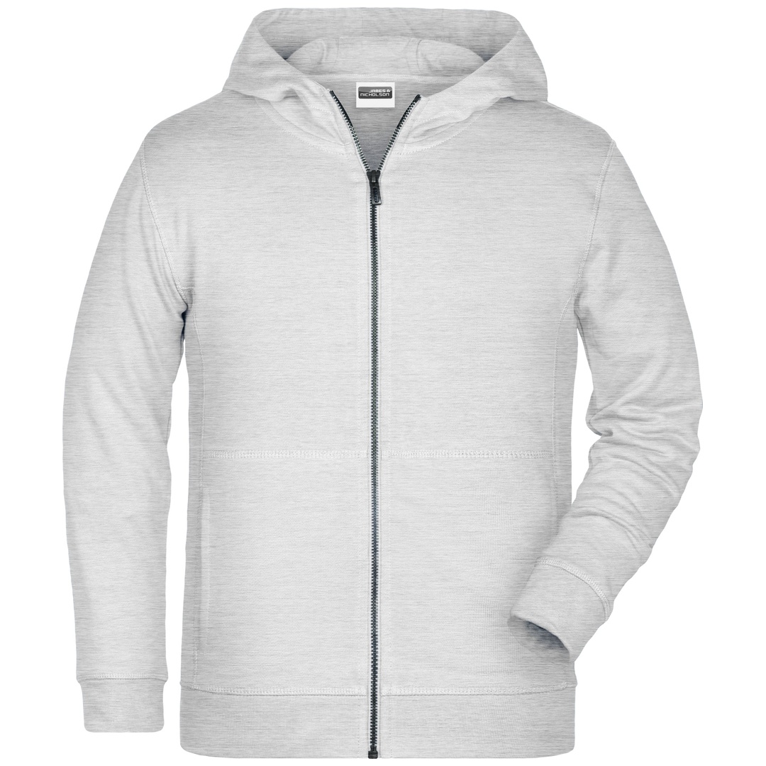 James & Nicholson Kinder-Sweatjacke mit Kapuze 8026K Gr. M ash
