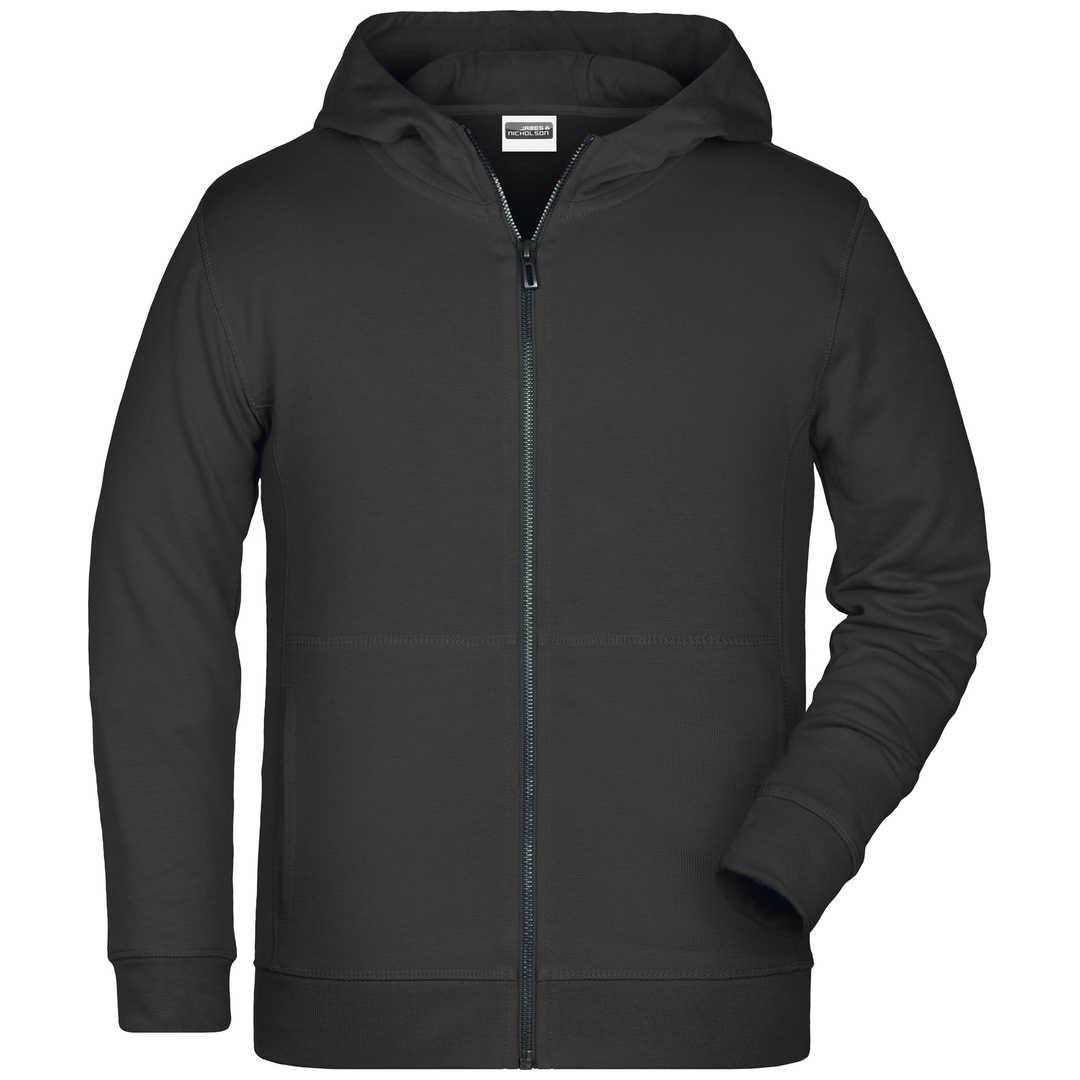 James & Nicholson Kinder-Sweatjacke mit Kapuze 8026K Gr. XS black