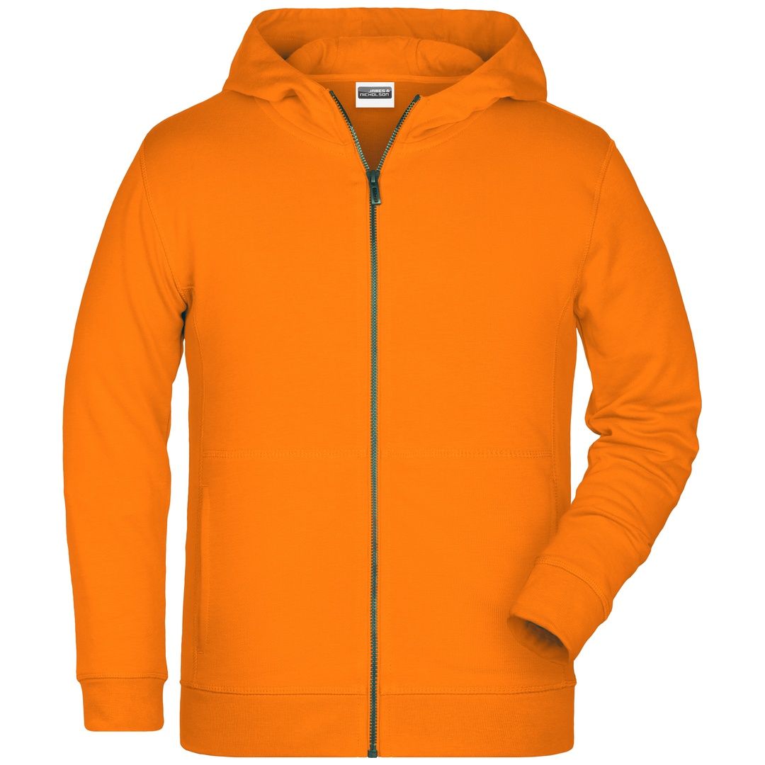 James & Nicholson Kinder-Sweatjacke mit Kapuze 8026K Gr. 2XL orange