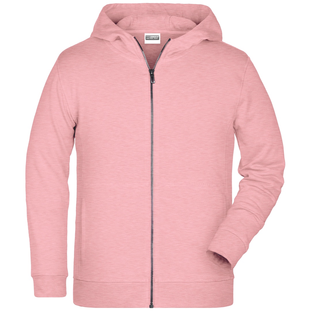 James & Nicholson Kinder-Sweatjacke mit Kapuze 8026K Gr. L rose-melange