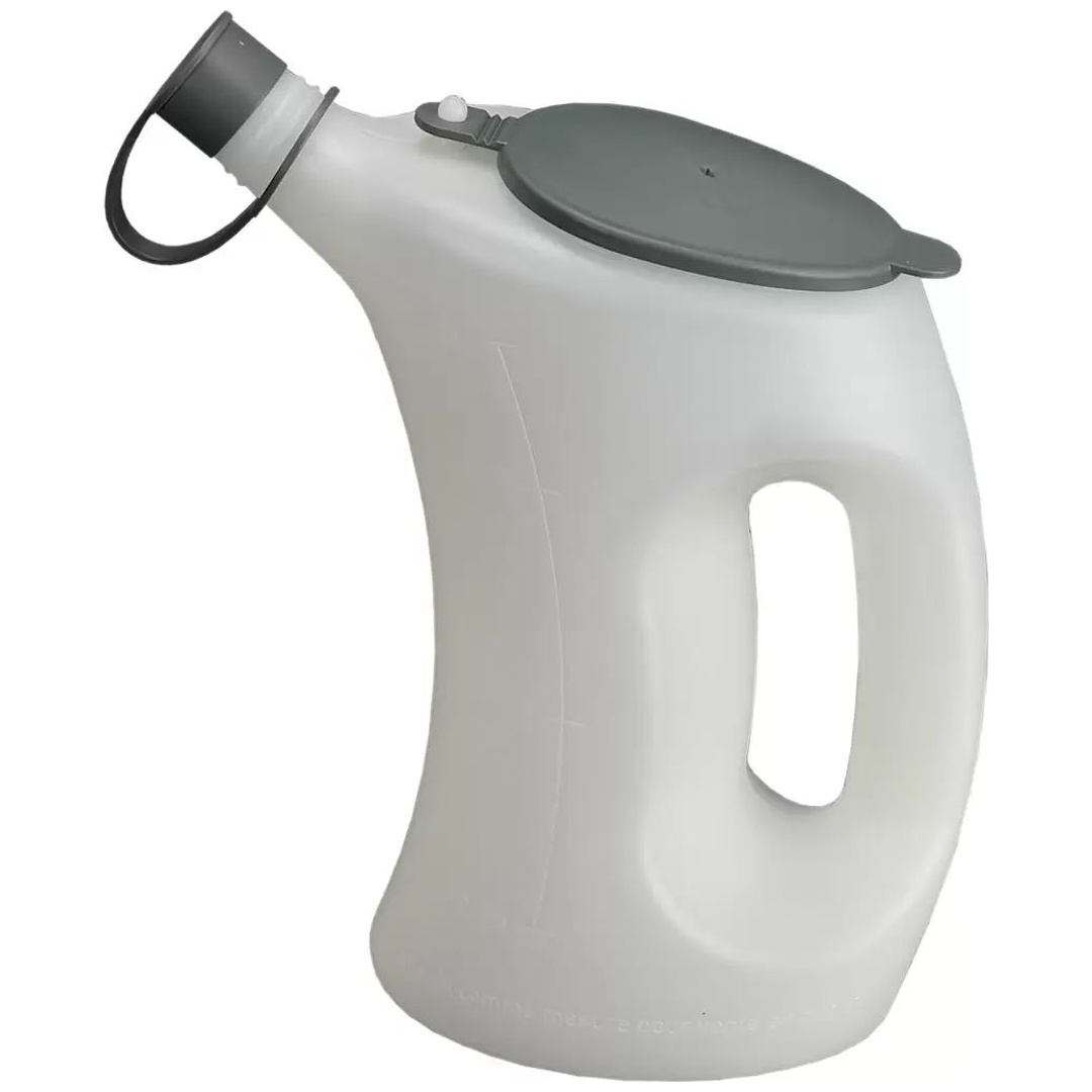 Triuso Messbecher 1 l, mit Schutzdeckel/Schutzkappe/Flexauslauf HDPE PRESSOL