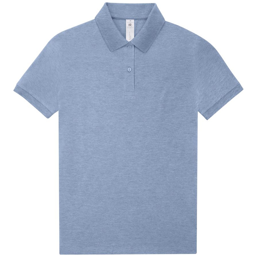 Cotton Classics-01.W463 Schweres Damen Piqué Polo Gr. 2XL heather blue