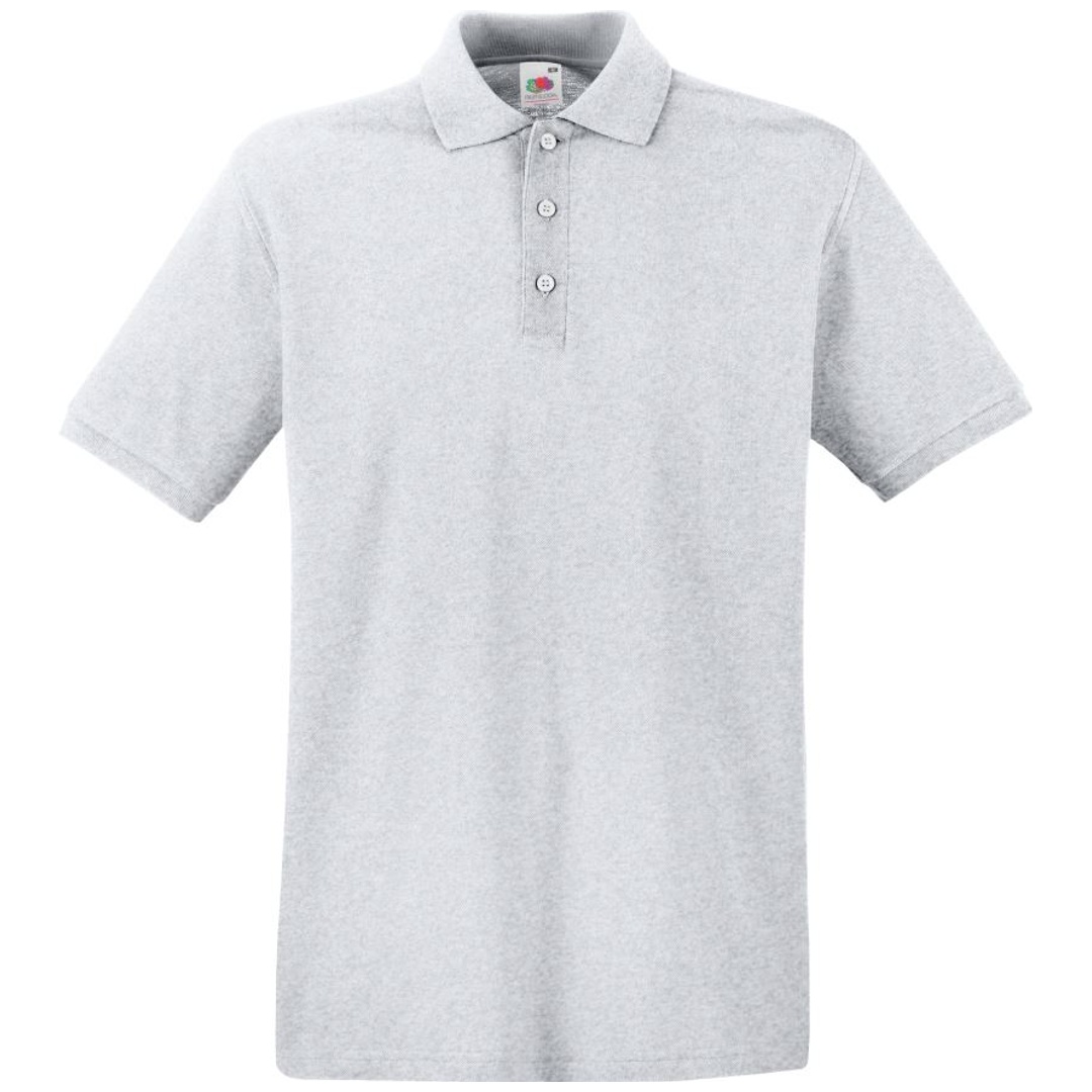 Fruit of the Loom Cotton Classics-16.3218 Piqué Polo  Gr. XL heather grey