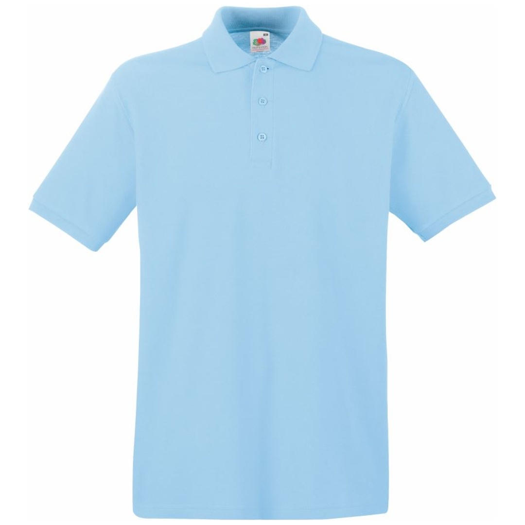 Fruit of the Loom Cotton Classics-16.3218 Piqué Polo  Gr. M sky blue