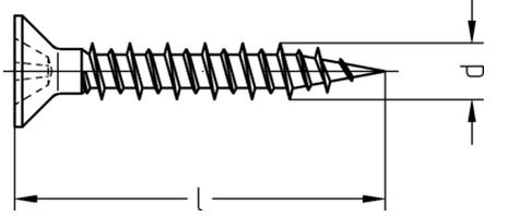 Reidl Fensterbauschraube mit Wendelspitze JD-11, 3,9x30mm Senkkopf Stahl verzinkt PH