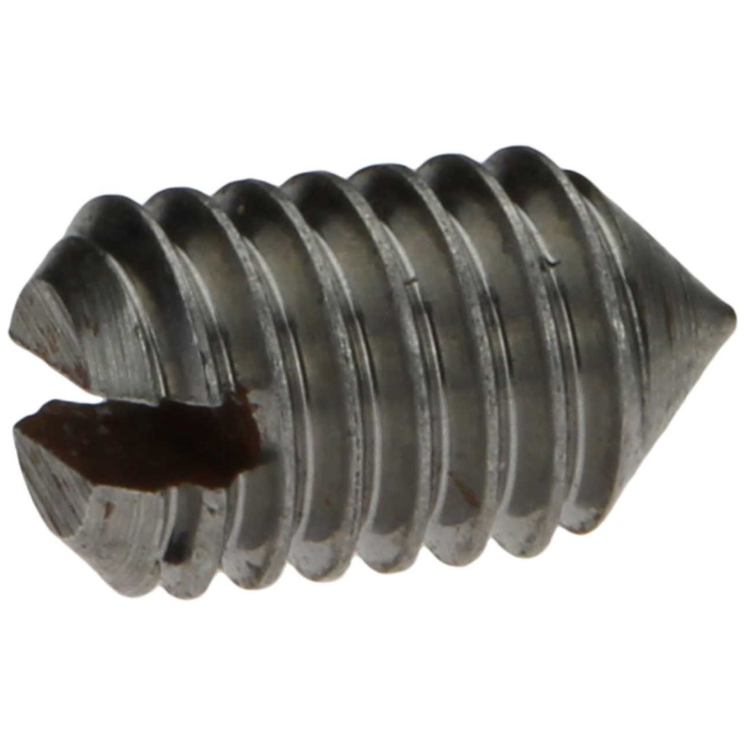 Reidl ISO 7434 Gewindestift M8x10, mit Schlitz/Spitze, 14H blank