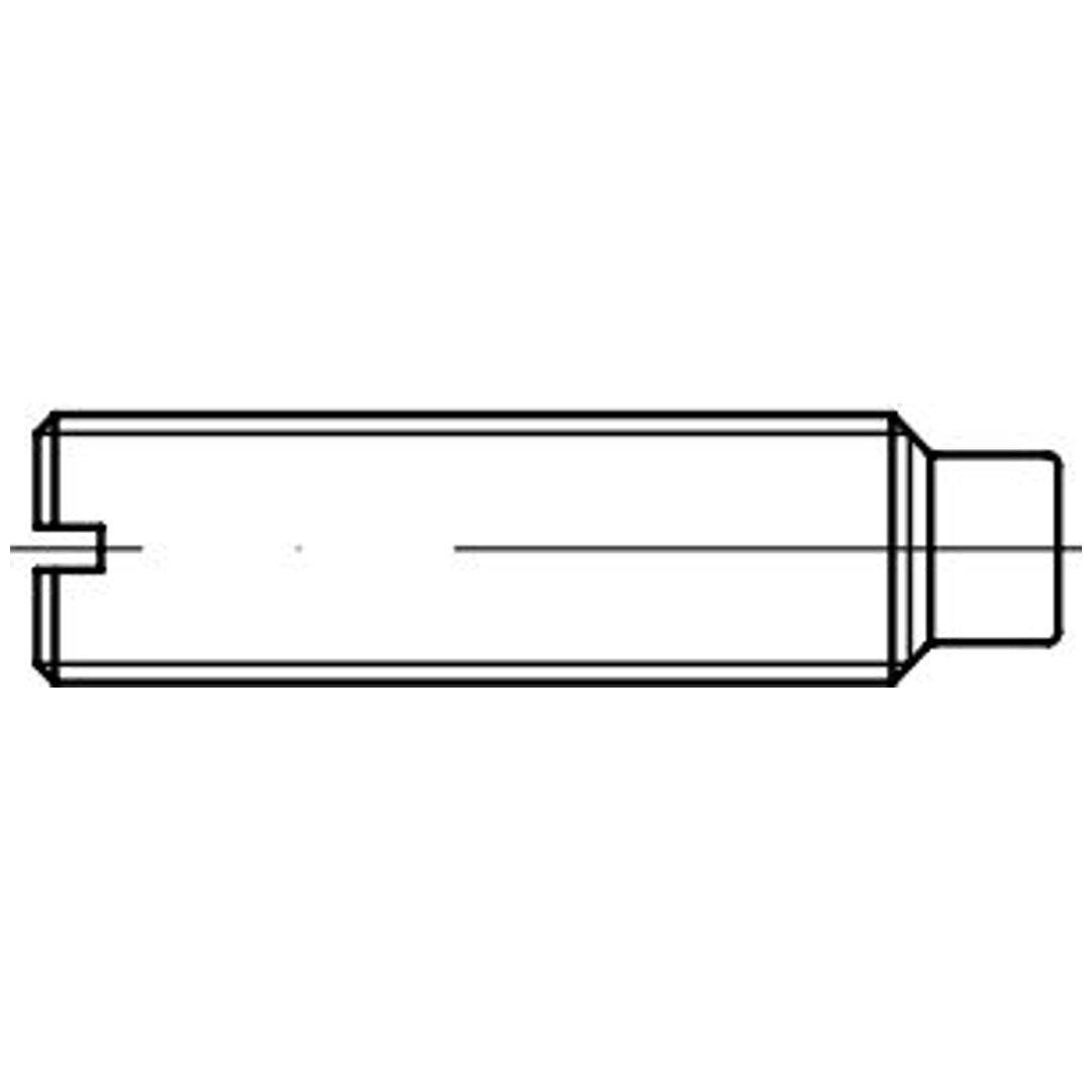 Reidl DIN 417 Gewindestift M12x40, mit Schlitz/Zapfen, 14 H blank