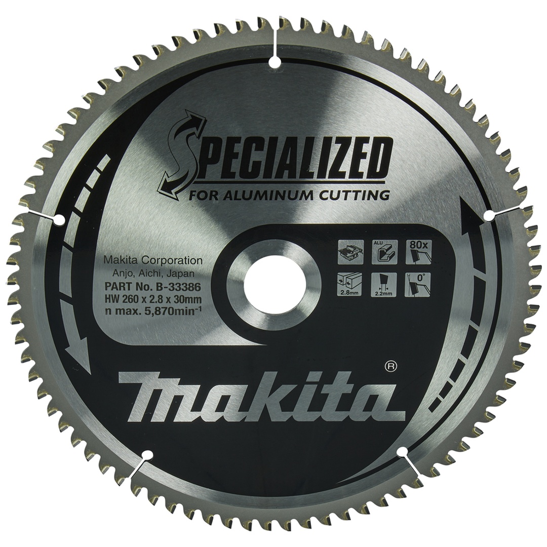 Makita Sägeblatt SPECIALIZED 260x30x80Z, 2,8 mm