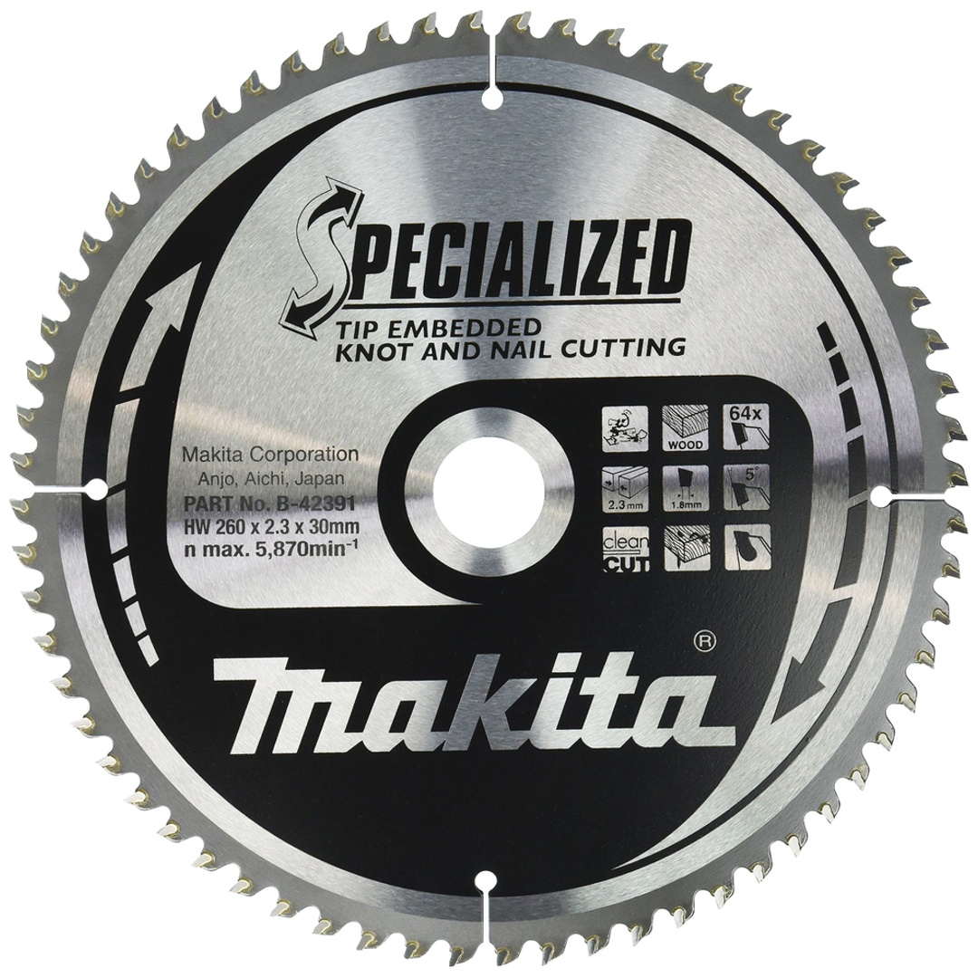 Makita Sägeblatt SPECIALIZED 260x30x64Z