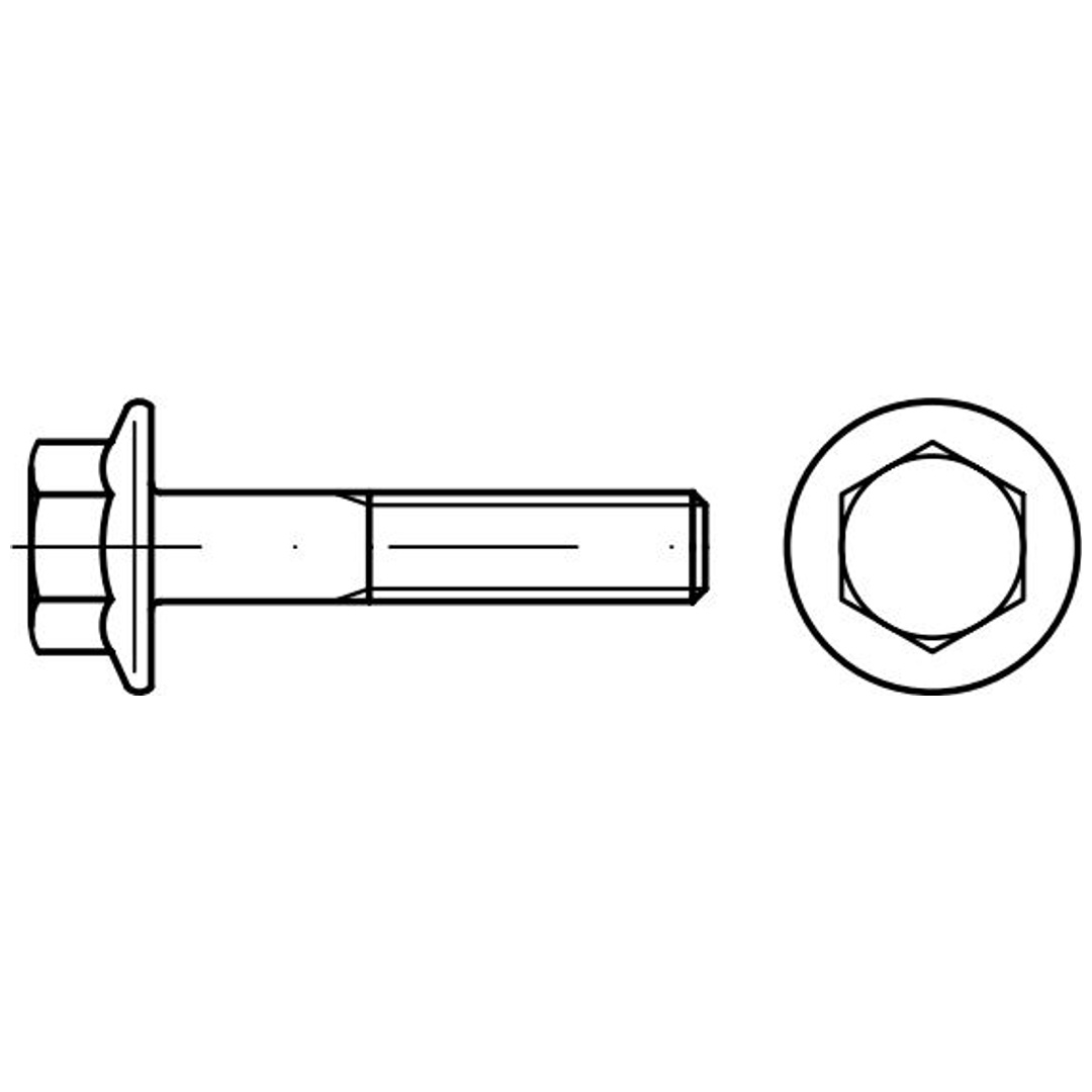 Reidl DIN 6921 Sechskantschraube mit Flansch M 8 x 40 A2 blank
