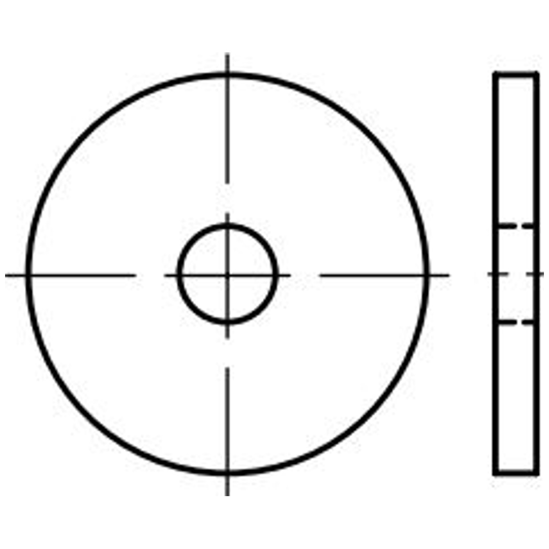 Reidl DIN 1052 Scheiben 18 x 68 x 6,  für Holzverbindungen, stark, rund, Stahl feuerverzinkt
