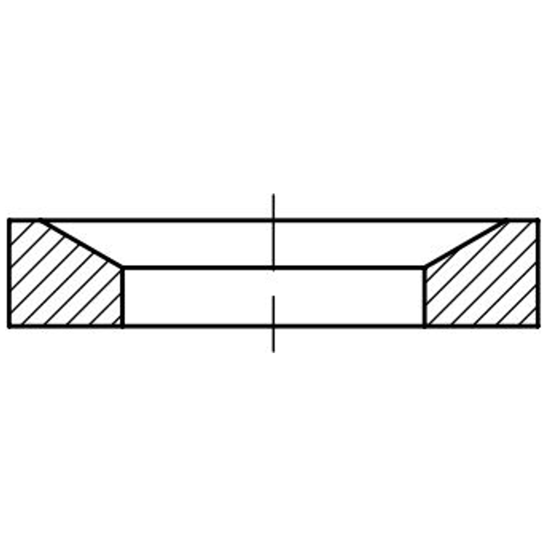 Reidl DIN 6319 Kegelpfannen für Gewinde M 12 (14,2x5), Form D, A2 blank