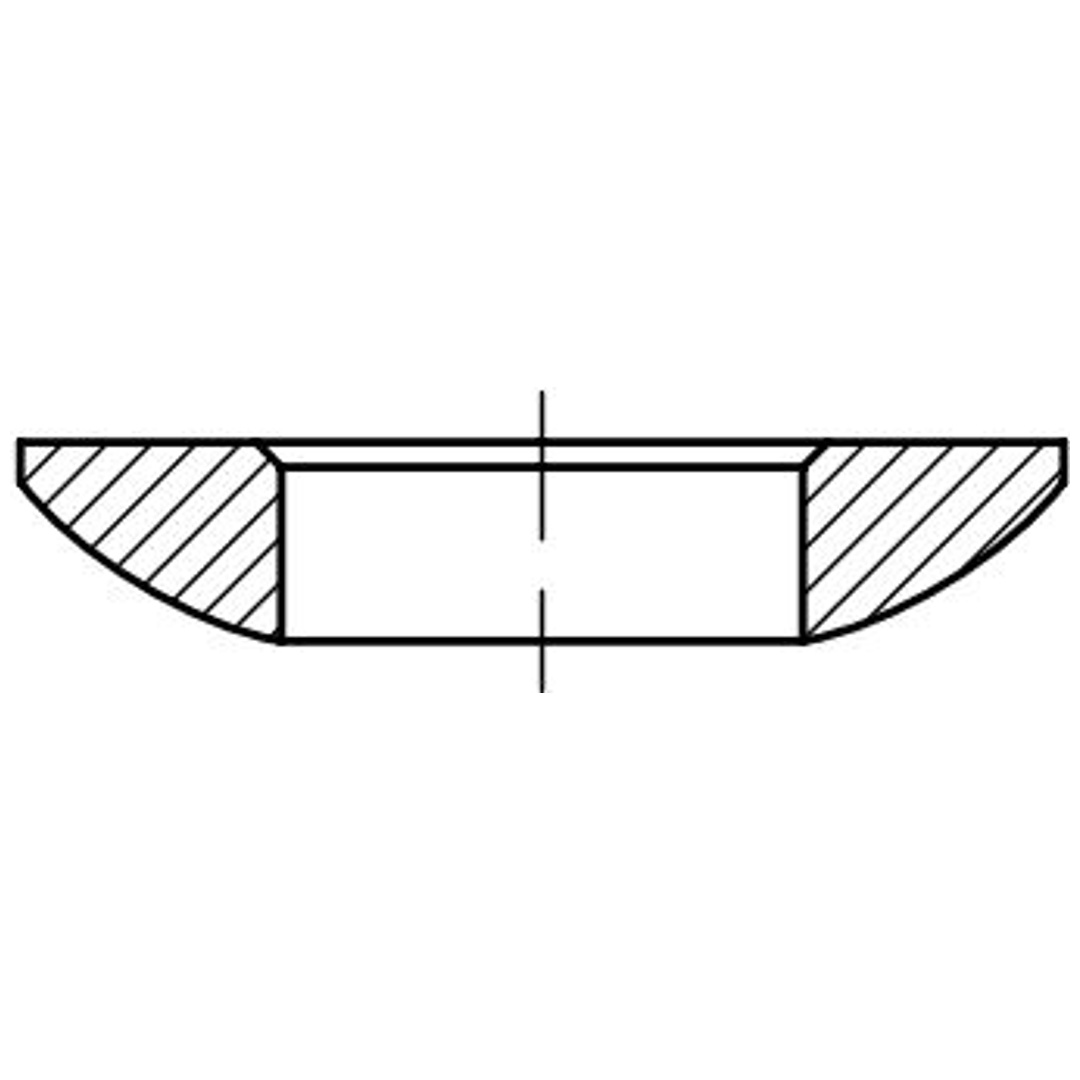 Reidl DIN 6319 Kugelscheiben für Gewinde M 6 (6,4x2,3), Form C, A2 blank