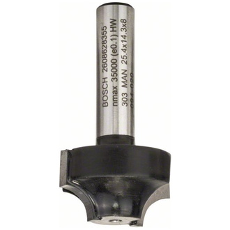 Bosch PROFILfräser E, 8 mm, R1 6,3 mm, D 25,4 mm, L 14 mm, G 46 mm