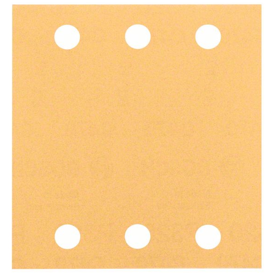 Bosch Schleifblatt C470, 115 x 107 mm, 120, 6 Löcher, Klett, 10er-Pack