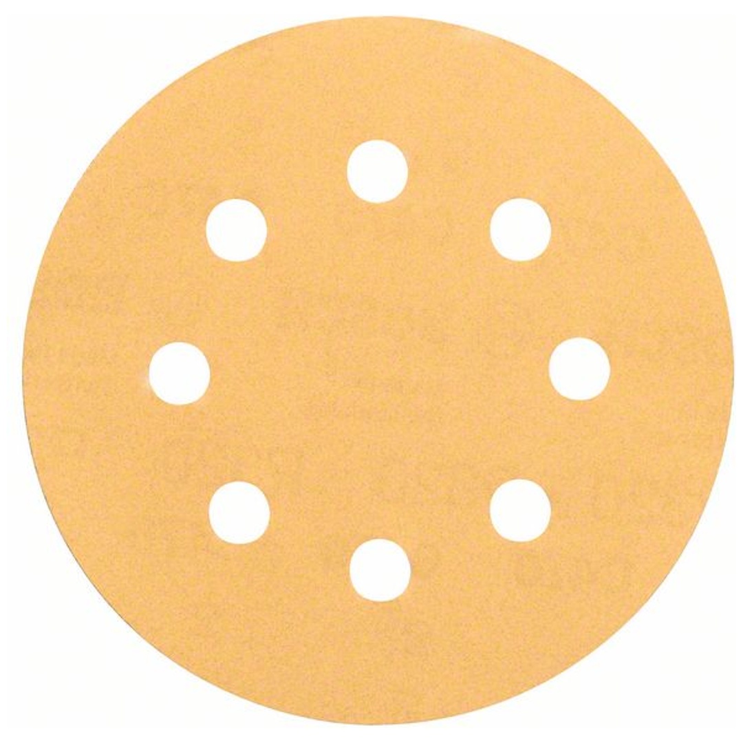 Bosch Schleifblatt C470, 115 mm, 60, 120, 240, 8 Löcher, Klett, 6er-Pack, Best for Wood and Paint