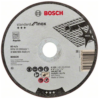 Bosch Trennscheibe gerade Standard for Inox WA 46 T BF, 150 mm, 1,6 mm