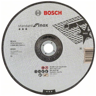 Bosch Trennscheibe gekröpft Standard for Inox WA 36 R BF, 230 mm, 1,9 mm