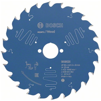 Bosch Kreissägeblatt Expert for Wood, 190 x 30 x 2,0 mm, 24