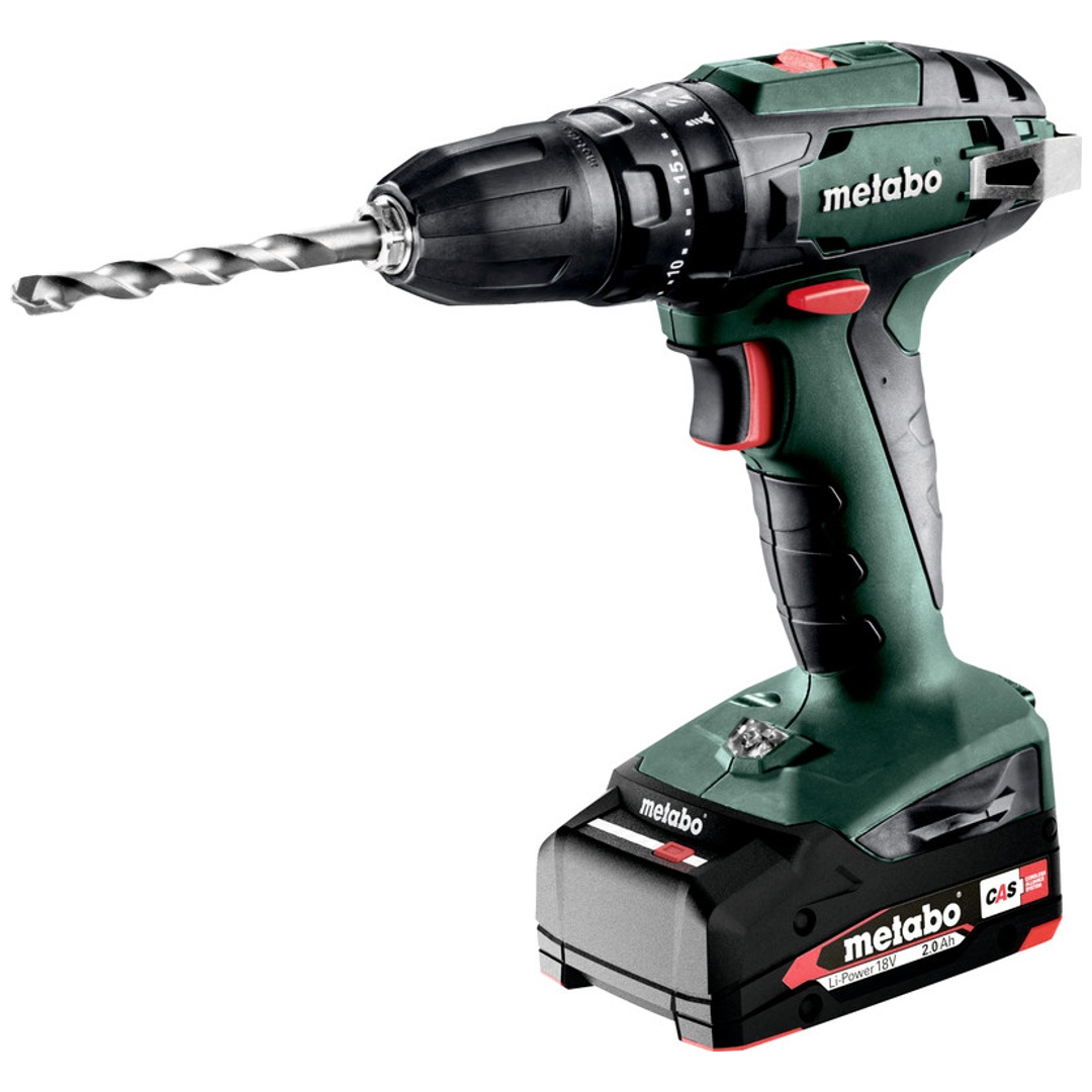 Metabo Akku-Schlagbohrschrauber SB 18, incl. 2x Akku Li-Power 2 Ah, Ladegerät, Zubehör, metaBOX
