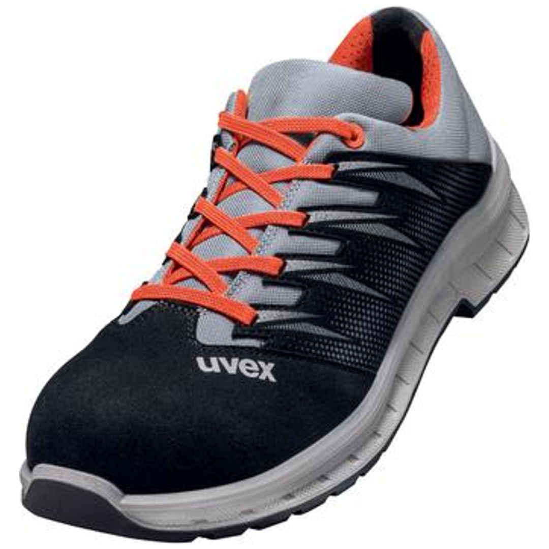 UVEX Sicherheitshalbschuh 2 trend 6909 S2 FO SR W10 Gr. 37 schwarz/grau/rot